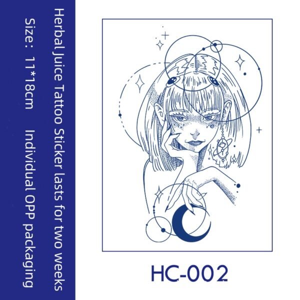 Anime Character Tattoo Sticker