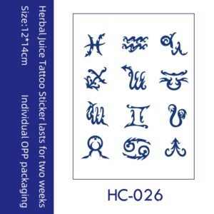 zodiac temporary tattoos