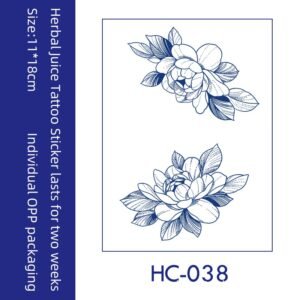 Flower temporary tattoos