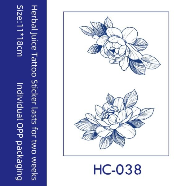 Flower temporary tattoos